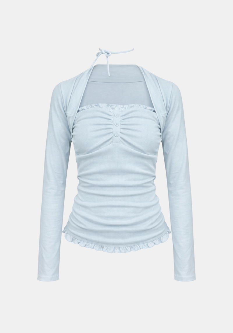 Lovely Button Tank Bolero Set
