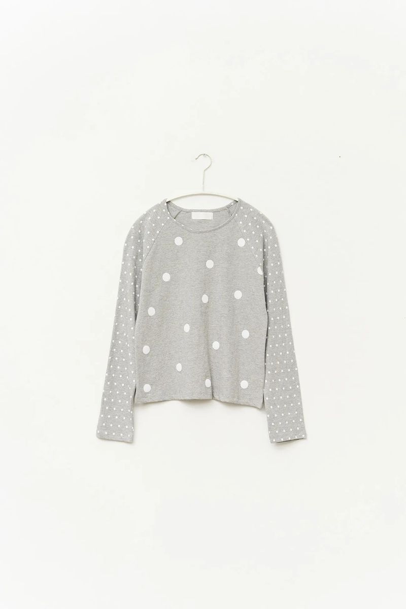 (W) Greek Dot Raglan Top