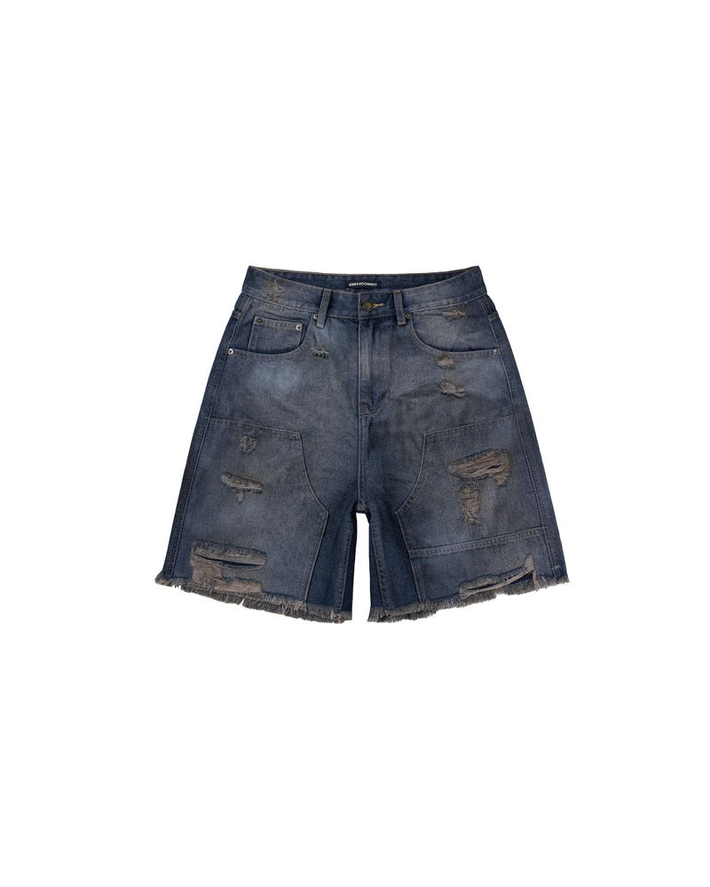 DirtyCoins（ダーティーコインズ）の「DirtyCoins Distressed Knee Shorts Blue Wash（Pants）」