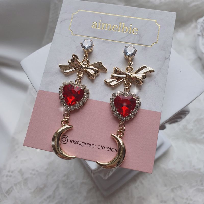 Moon Witch Earring- Red