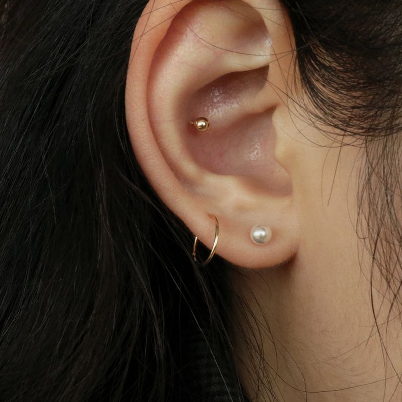 [single piercing] 14K GOLD BALL PIERCING (3mm)
