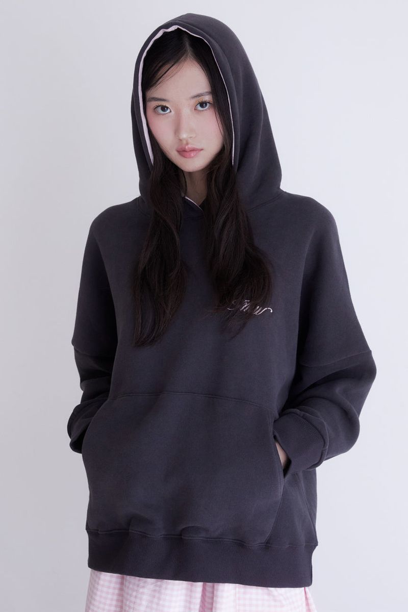 Winter rabbit hoodie (CHARCOAL)