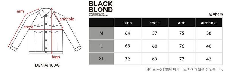 BBD Side Bleached Denim Jacket (Blue)
