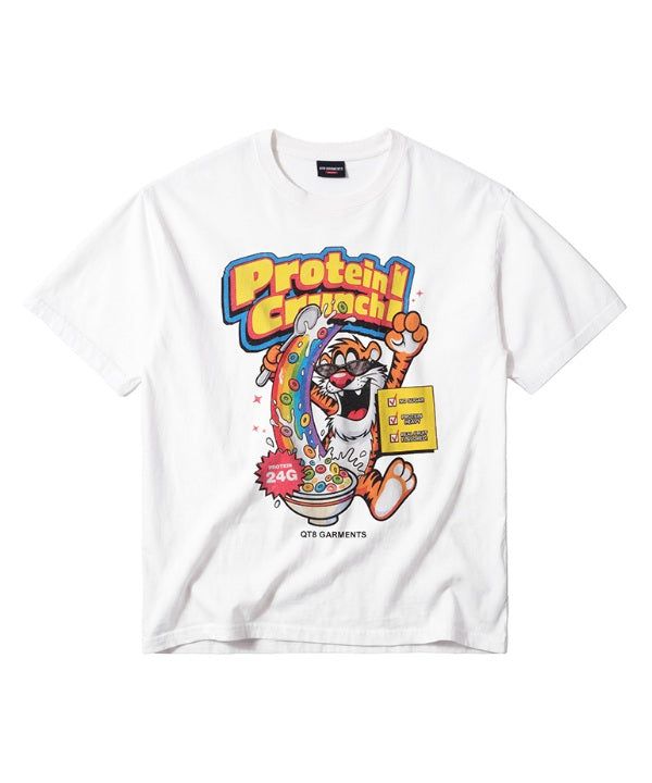 QT8 GARMENTS（キューティーエイトガーメント）の「LB Protein Crunch 2 Washed Tee (Ivory)（Tops）」