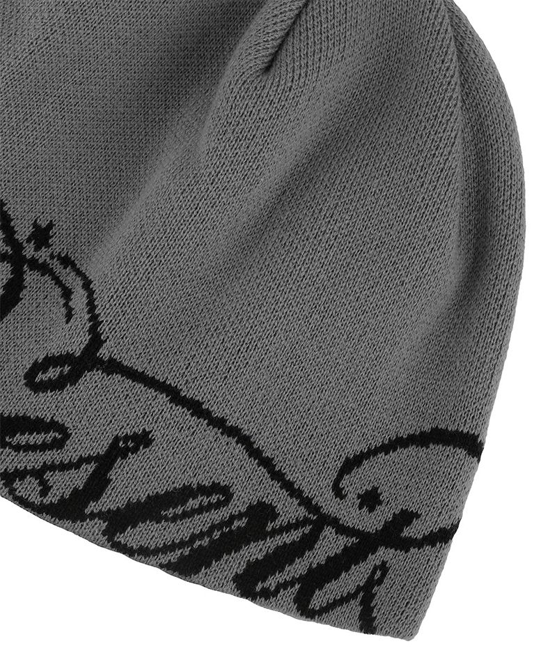 PRESENT LETTERING KNIT BEANIE