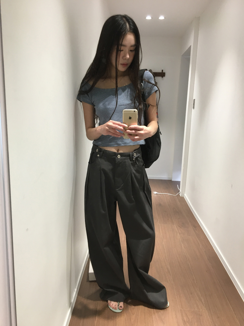 テッド ピンタック タブ パンツ (3color)