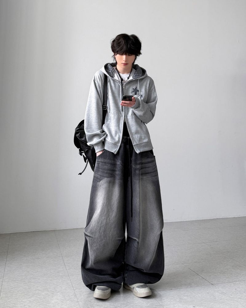 Rising Check Hood Zip-Up