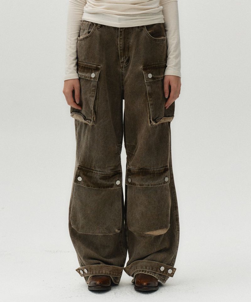 MIDNIGHT MOVE（ミッドナイトムーブ）の「4 cargo pants (brown)（Pants）」