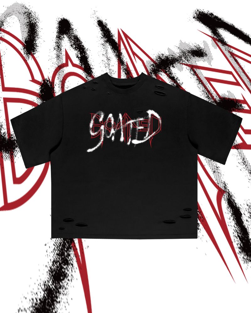 ANDEND（エンデンド）の「GOATED CUTTING OVERSIZE T-SHIRT(BK)（Tops）」