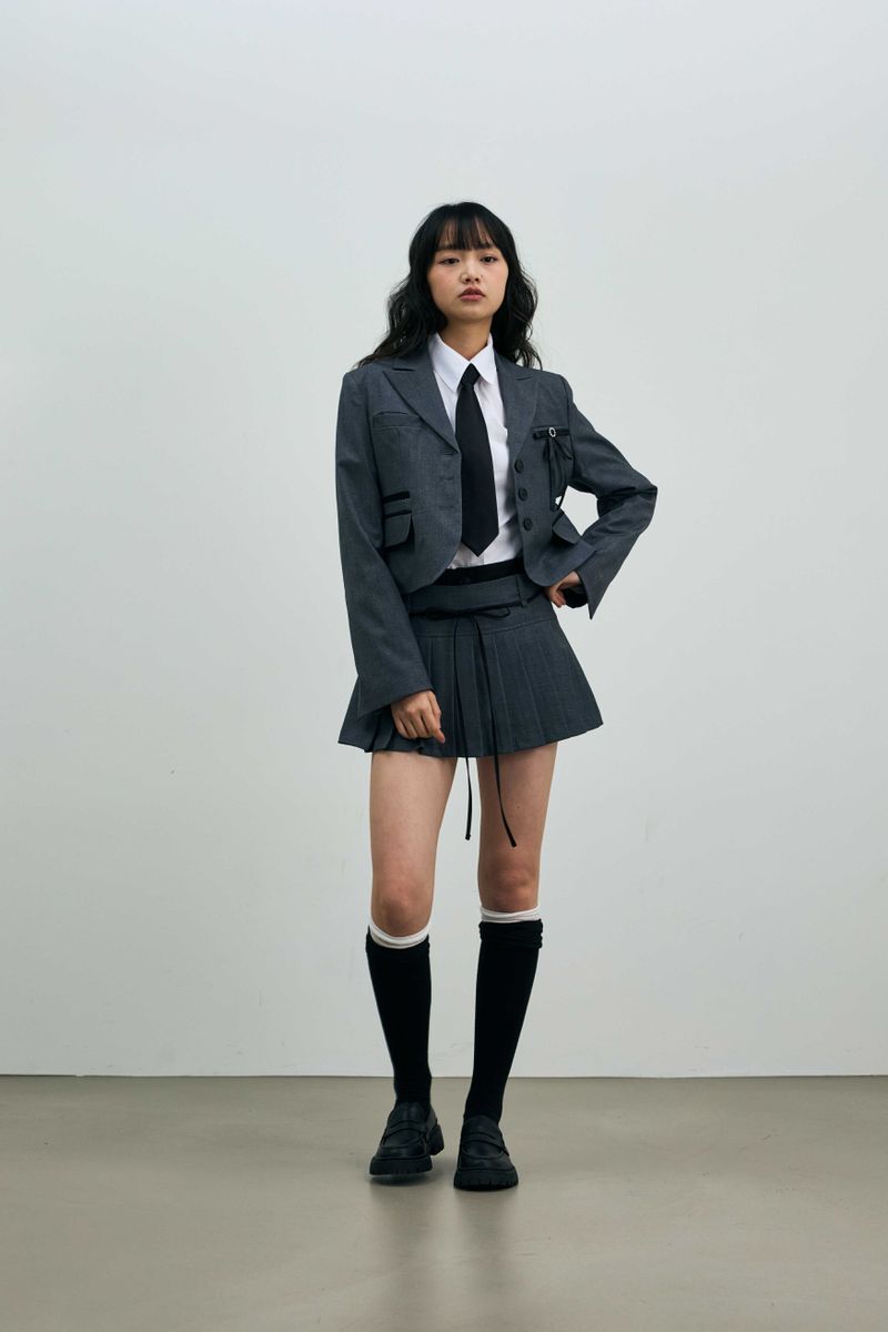 ASTRAL CROP JACKET / CHARCOAL