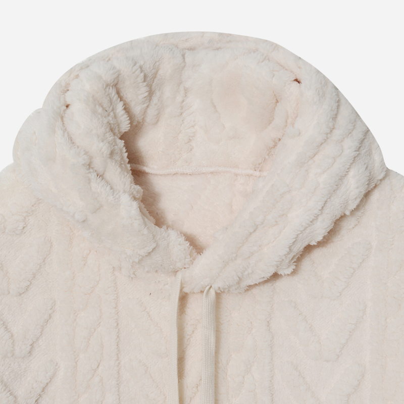 Cable Fleece Hoodie