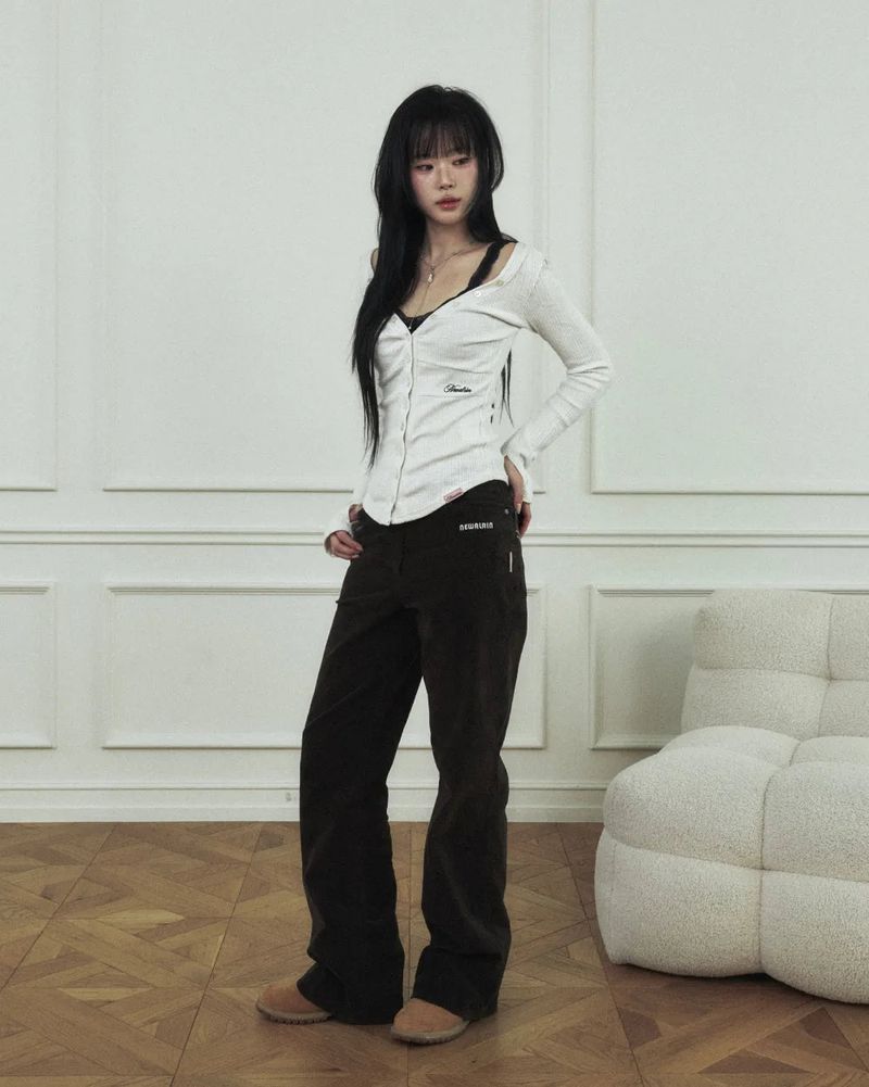Ria Neck Button Knit Top