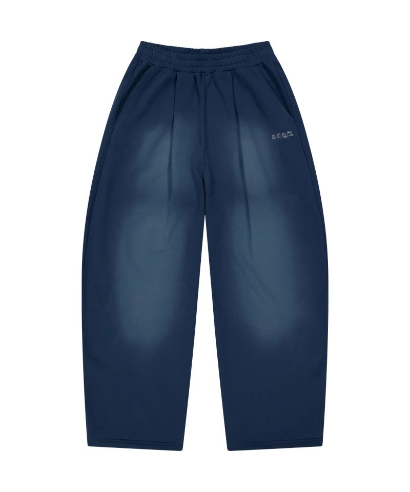 WASHED 10TH THIRD LOGO BALLOON SWEAT PANTS_BLUE
