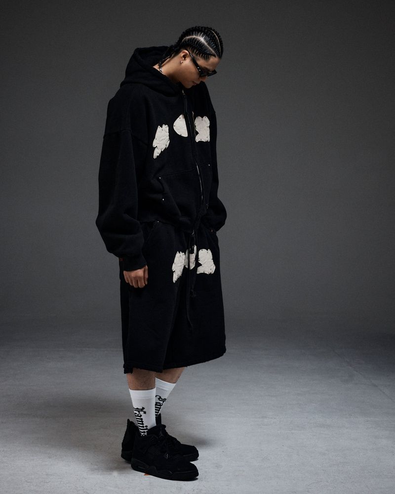 M.C.R. code stud zip-up HD BK