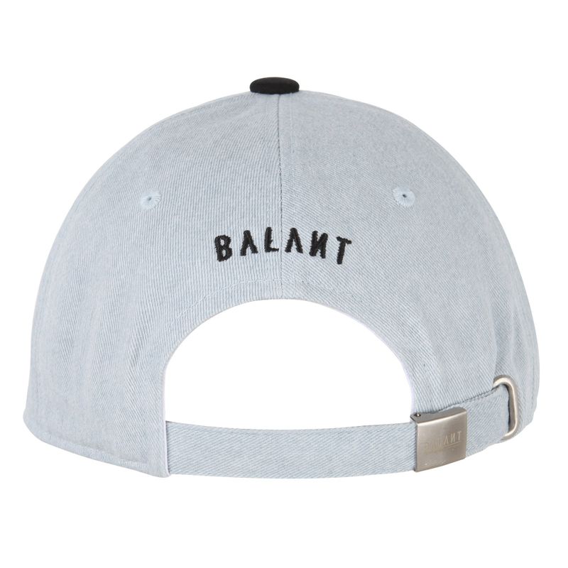 Denim Embroidery Ball Cap - Black