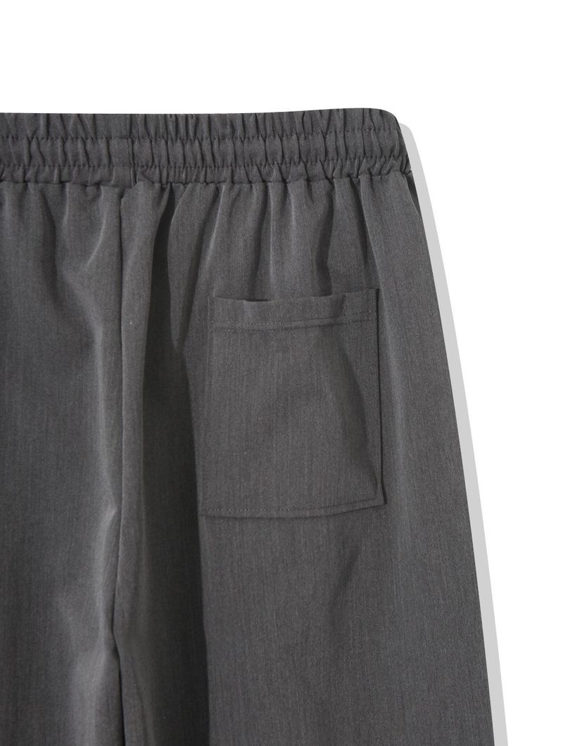 Planned Banding One-Tuck String Slacks
