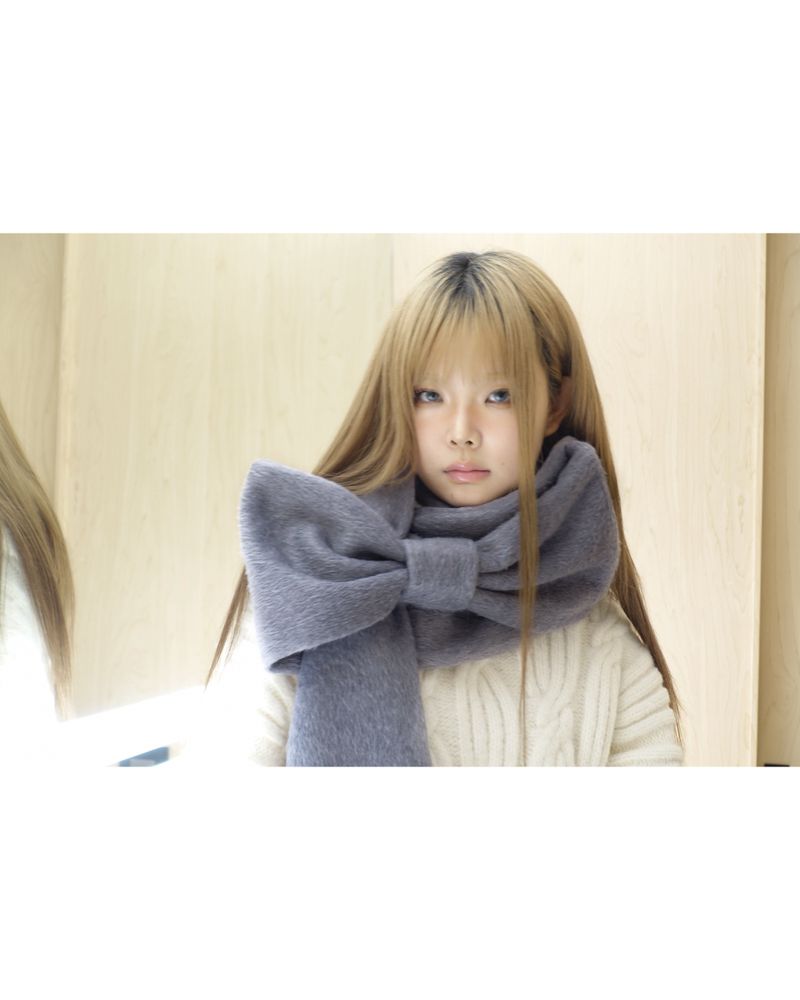 Ribbon Muffler_Fairy gray