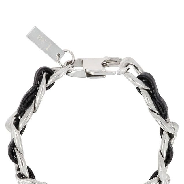 [LAN ARCHIVE] Flat Leather Chain Bracelet