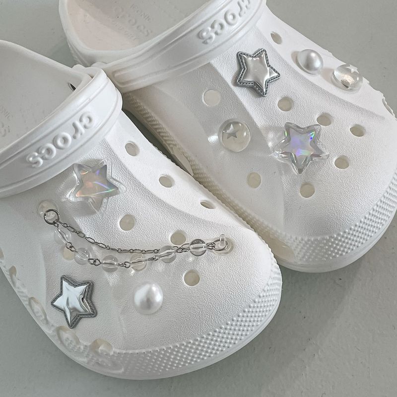 [made]hologram star resin shoes charm set 