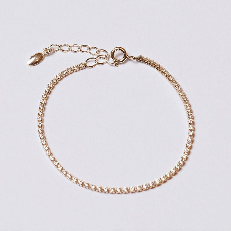 Less is more(レスイズモア)の「silver tennis bracelet (yellow gold plated(Accessories)」