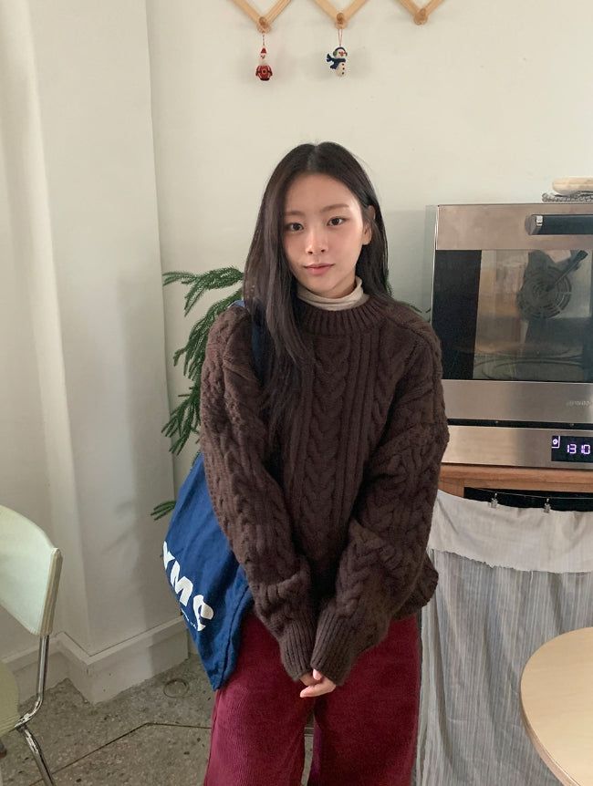 BAON（バオン）の「Kidella Round Cable Knit（Tops）」