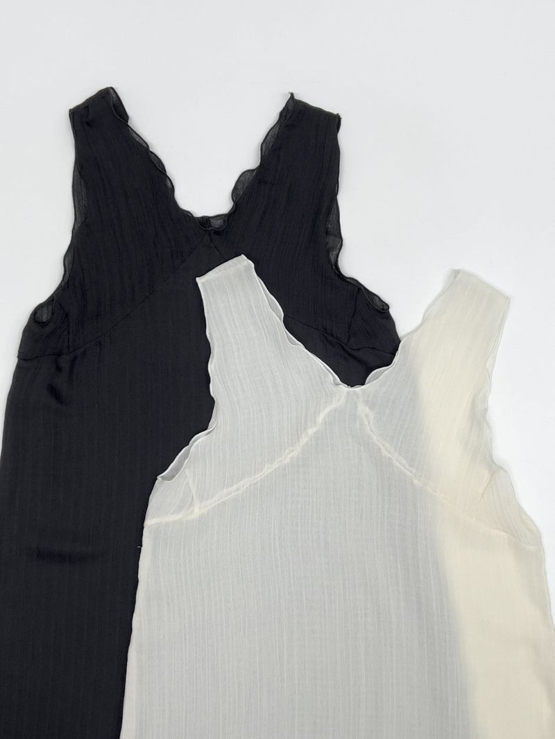 [Scarf SET] Bambi Layered See-through Mini One Piece