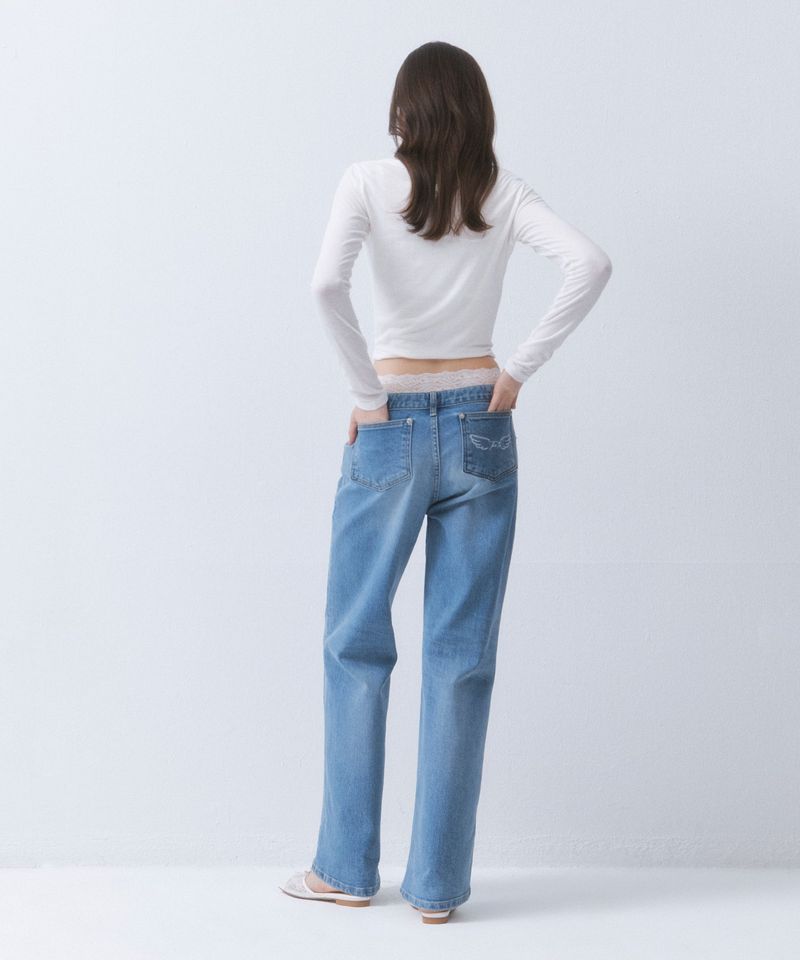 LOW RISE STRAIGHT DENIM(LACE SET)_TT6S403LB