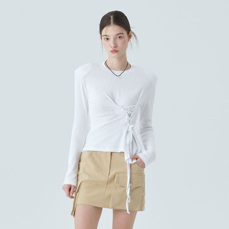 CORSET UNBALANCE TOP / WHITE