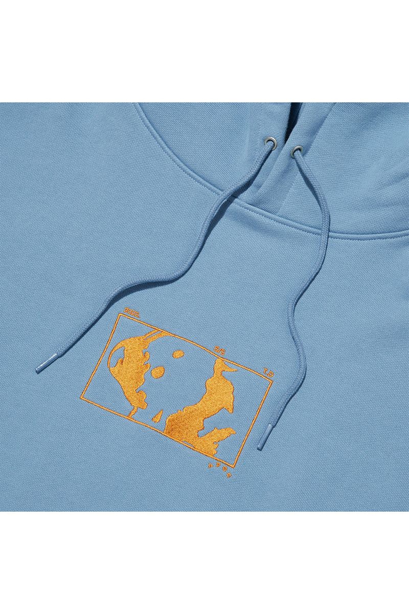 Square Graphic Hoodie_Blue Bell