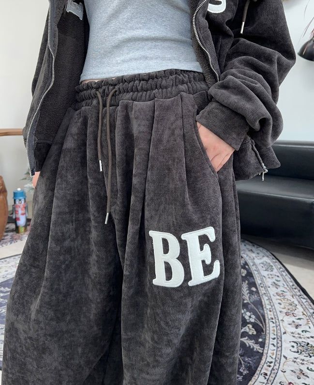 Ruth Velour Patch Training Pants