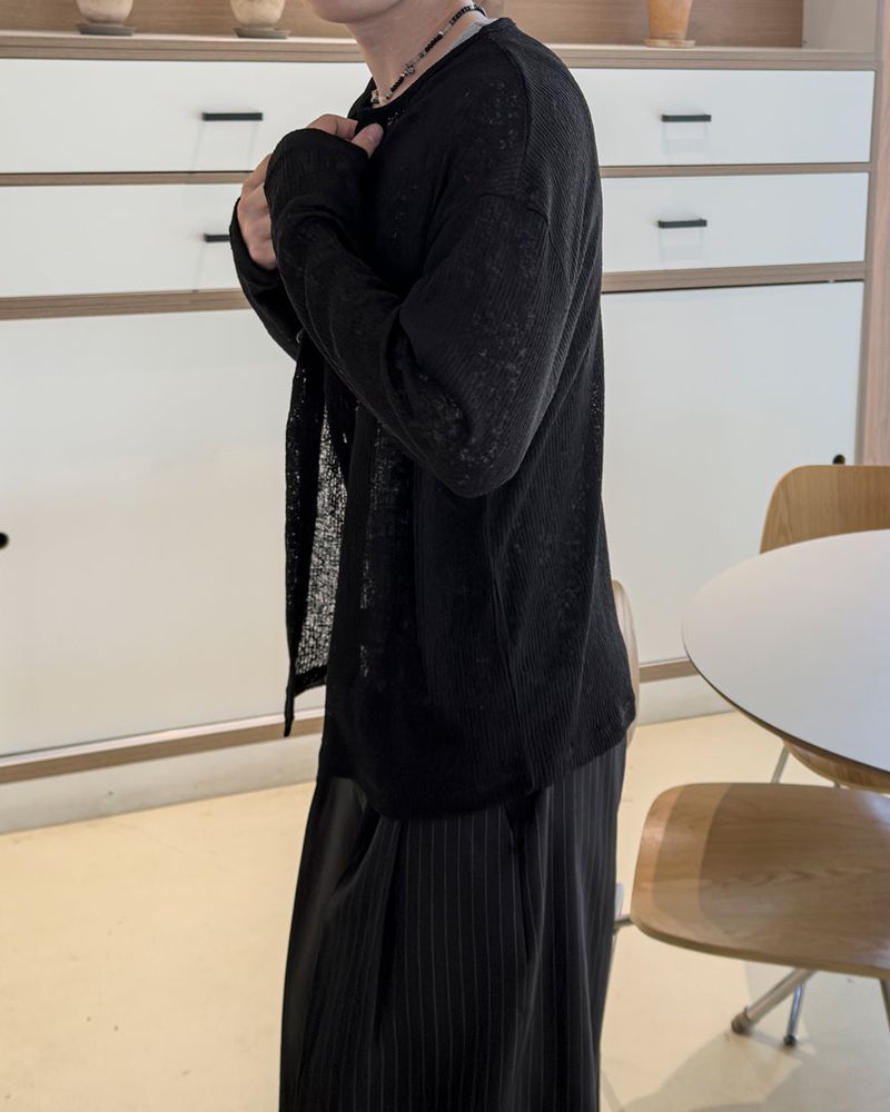 Erin Summer Linen Ribbed Cardigan