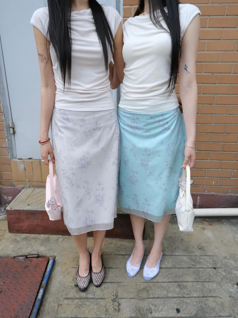 floral midi sk