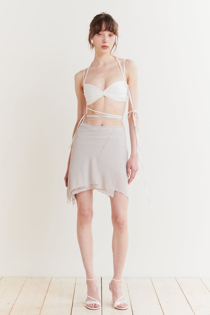 PAIN OR PLEASURE（ペインオアプレジャー）の「FAIRY MIDI SKIRT grey（Skirts）」