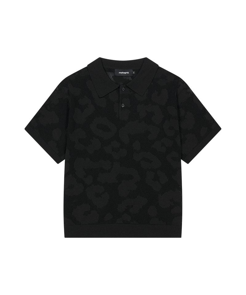 LEOPARD CROCHET COLLAR KNIT