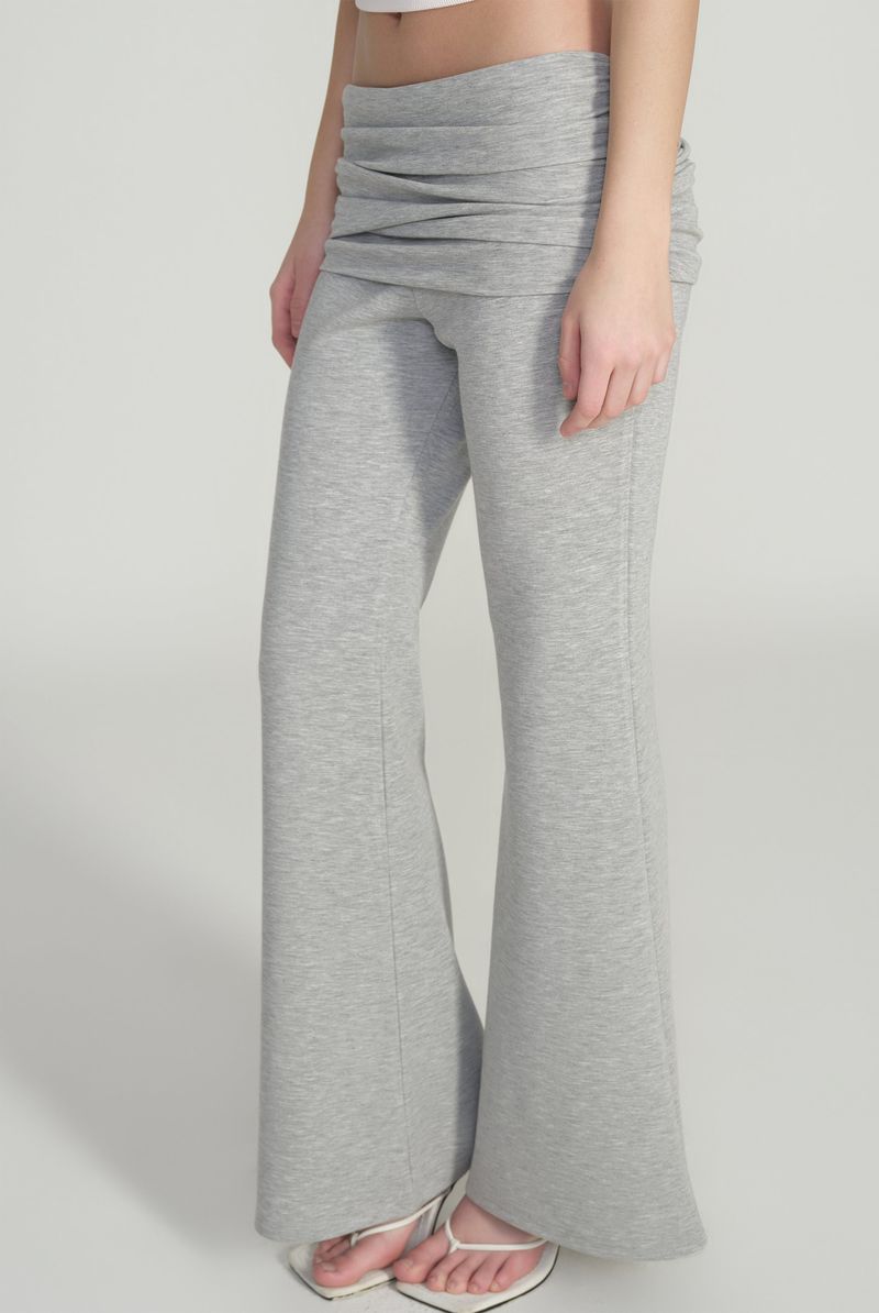 Lina Folding Flare Pants, Gray