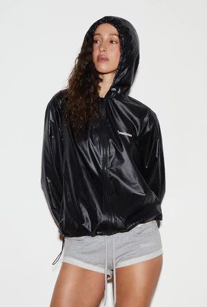Athletic windbreaker - black
