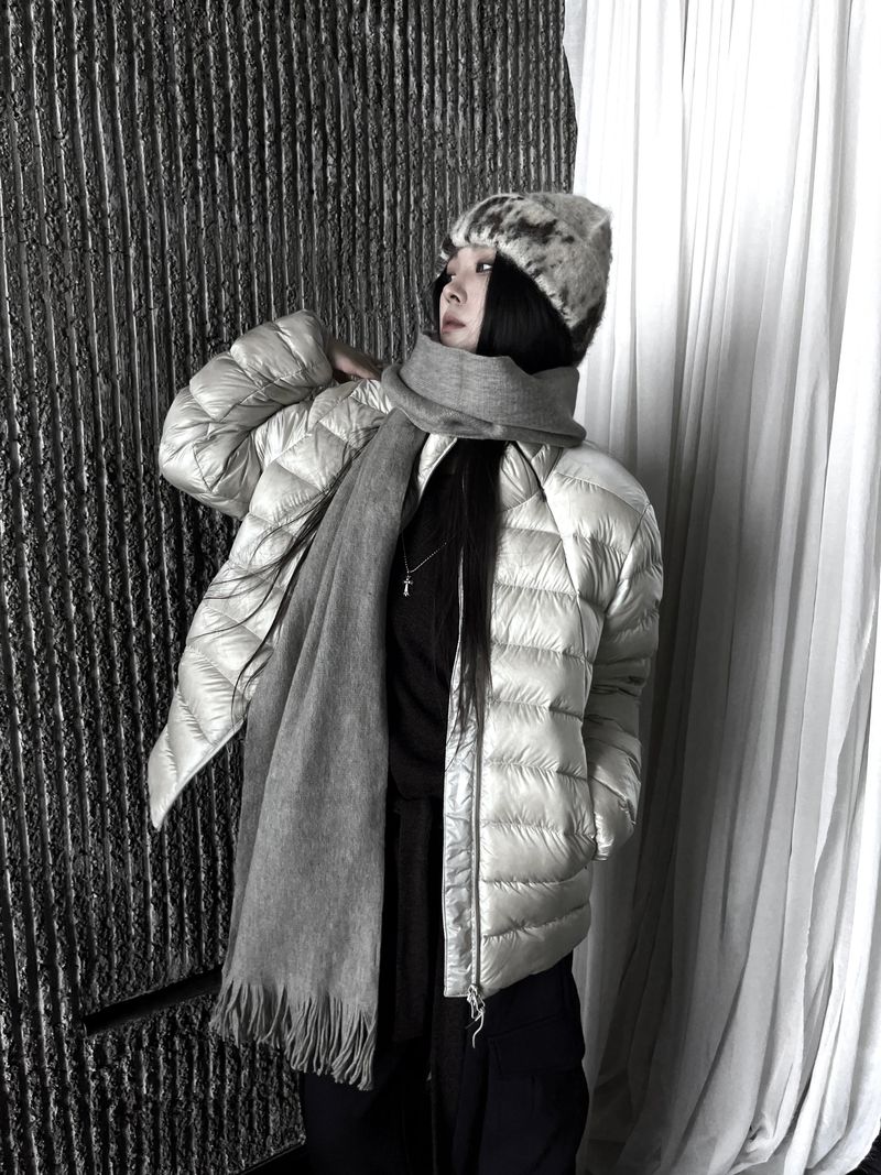[unisex] aro duck down light puffer (2color)