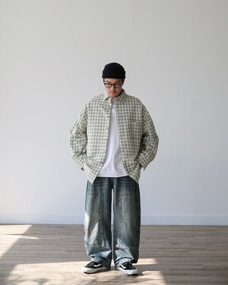 AC EMBOSSED CHECKERED SHIRT