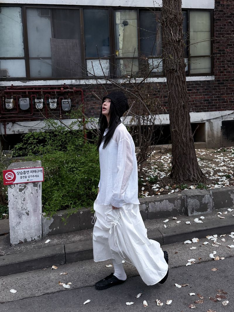 WOOHWA（ウファ）の「 MAXI STRAP LONG SK（Skirts）」