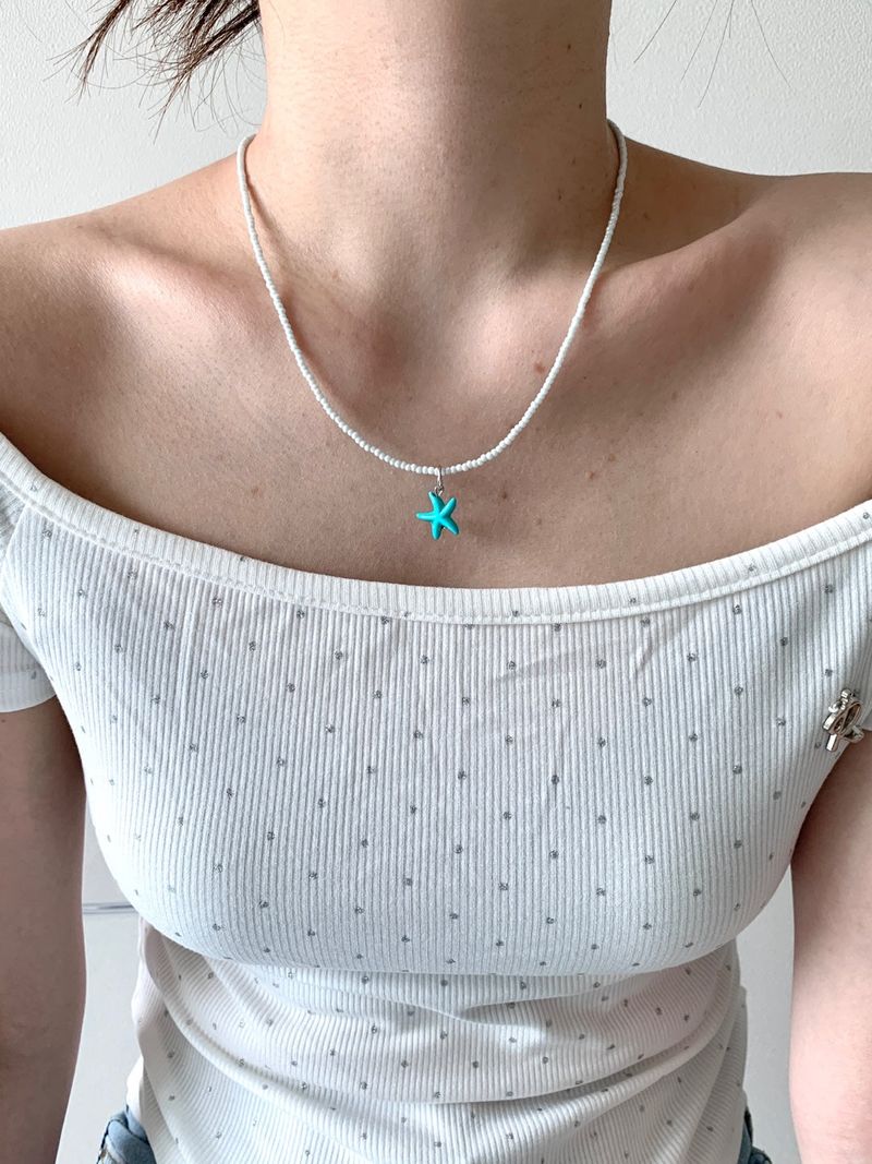 スターフィッシュ ビーズ ネックレス(4 colors)