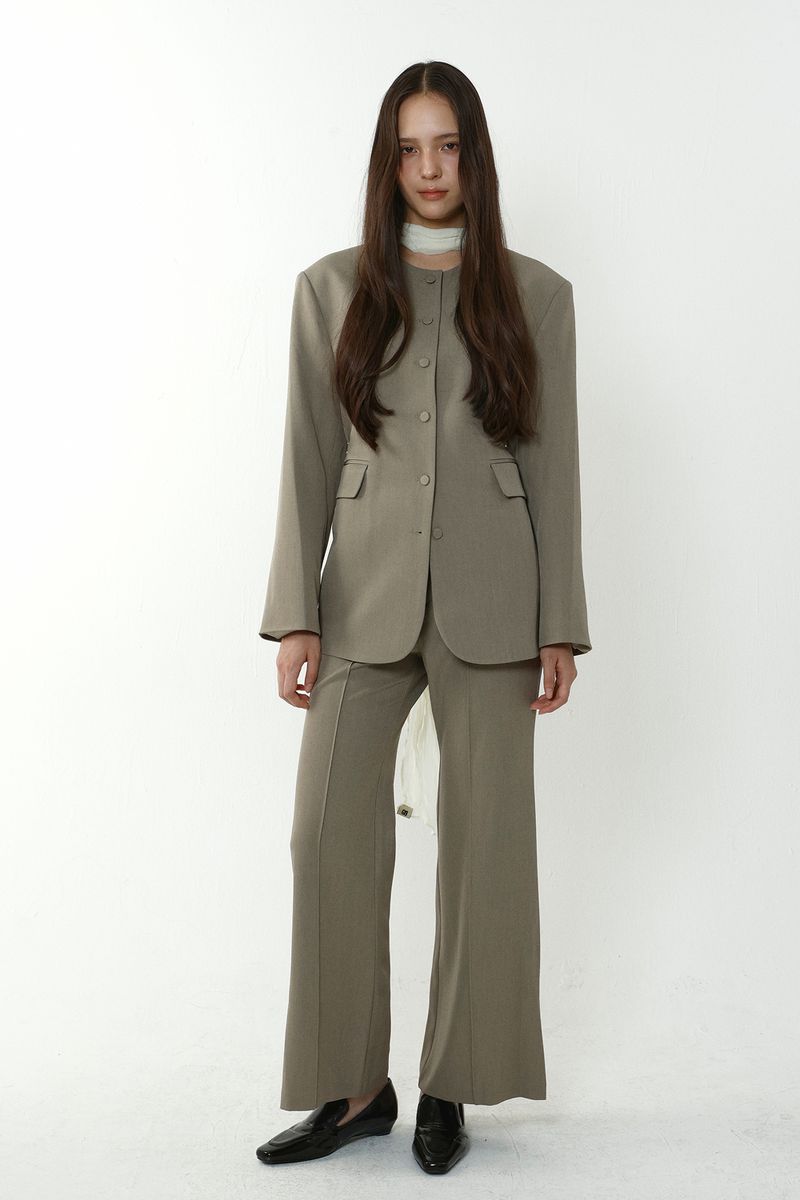 LE LINE LOW PANTS_BEIGE