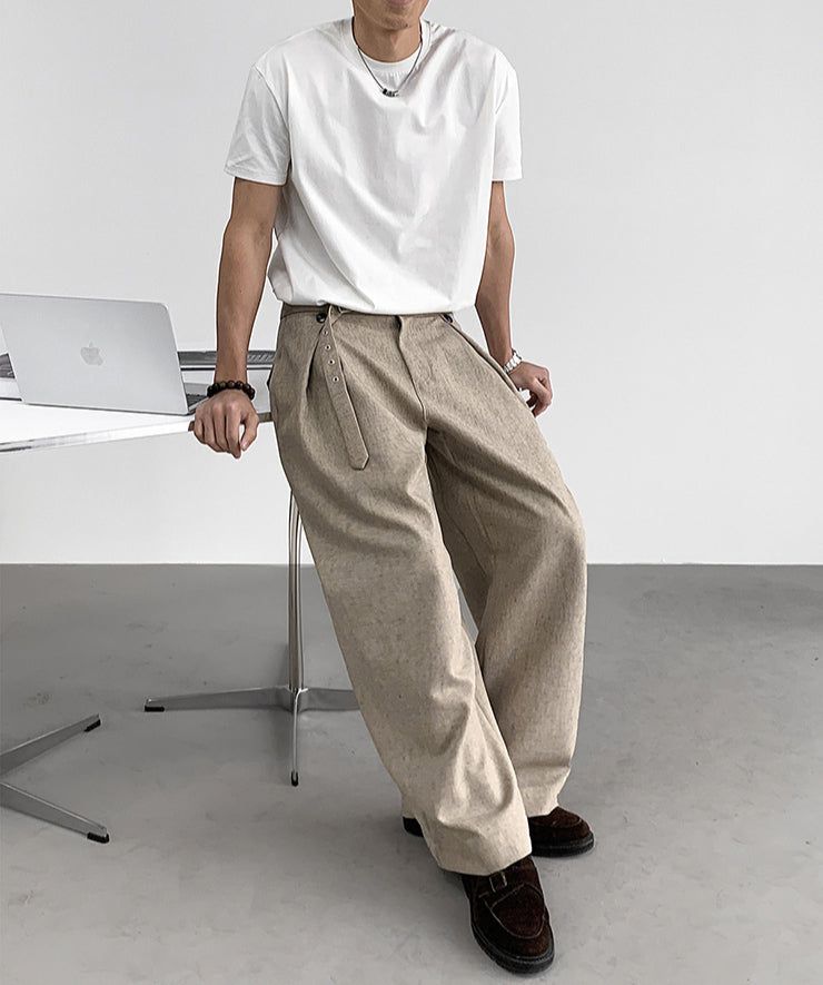 Alden Belted Wide Trousers