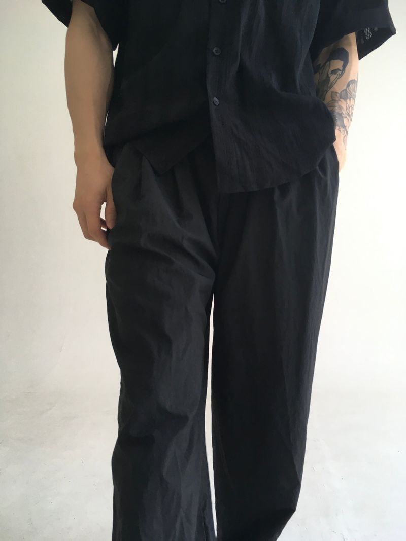 post nylon wide pants(4colors)