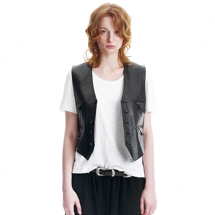 Holy Lambskin Pocket point Vest