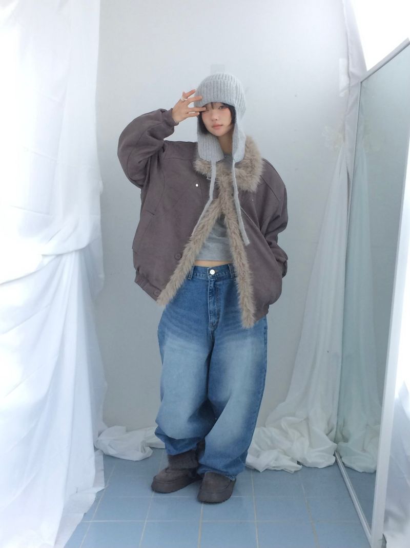 strap knit beanie
