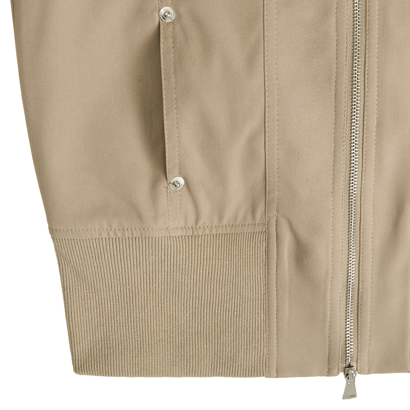 HIGH NECK ZIP-UP SLIM JACKET (MOCHA BROWN)