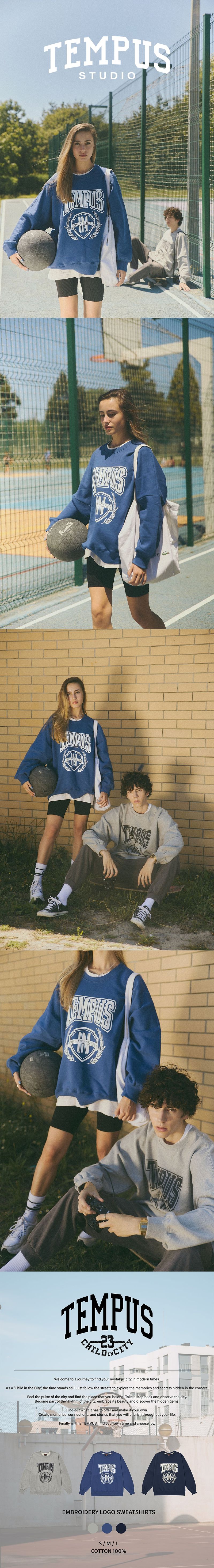 ARCH BIG TEMPUS SWEATSHIRTS  [DARK BLUE]