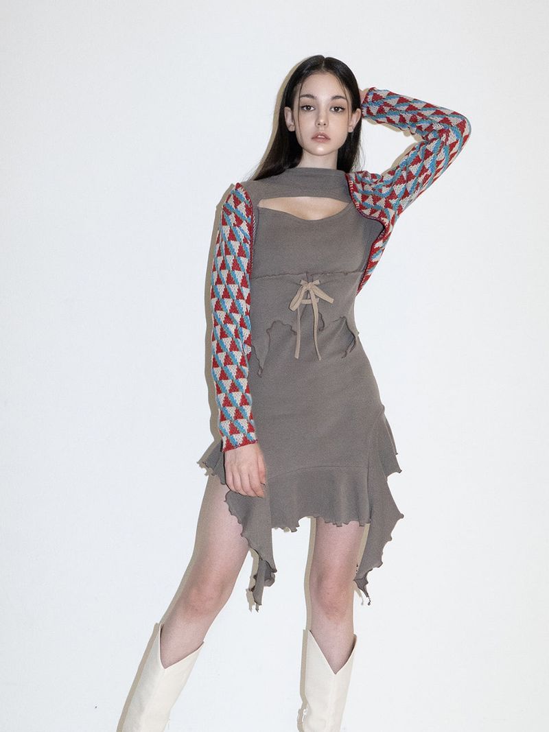 Squid Knit Bolero (RED)