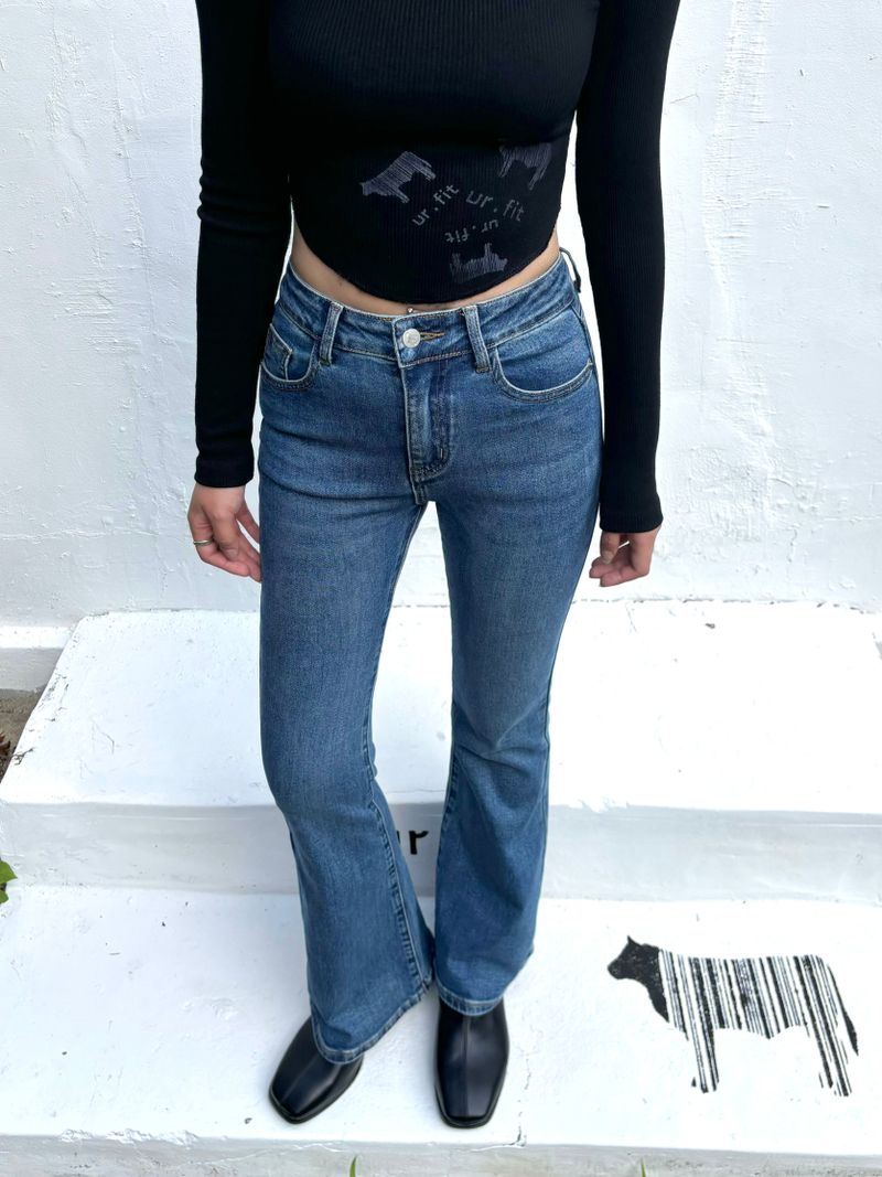 BASIC SPANDEX BOOTCUT DENIM PANTS code 18311