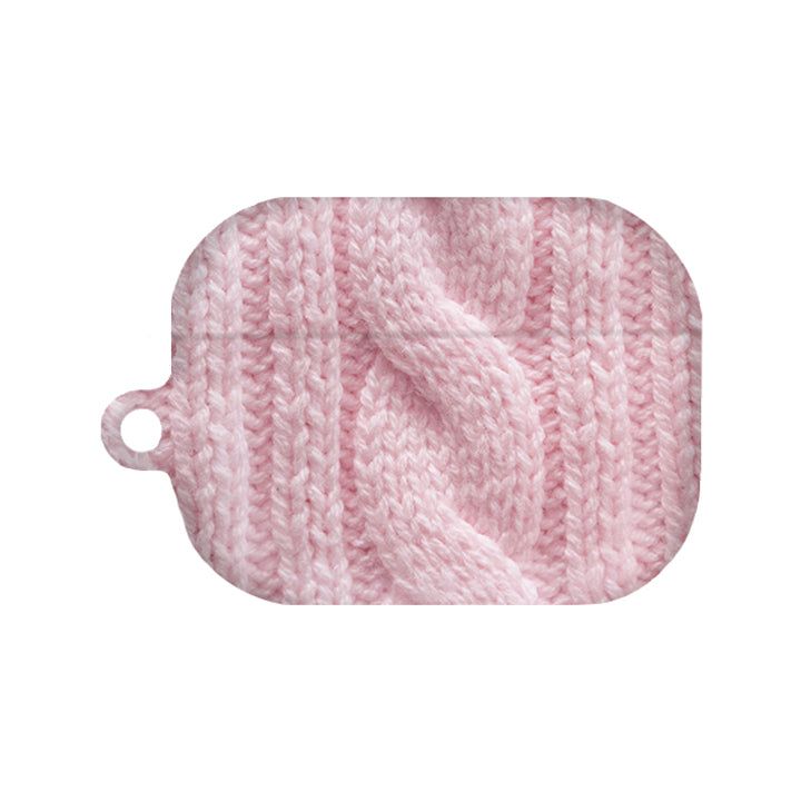 ONCESTUDIO（オンセスタジオ）の「(04 baby pink) Twisted Knitted matte AirPods Case（Smartphone Accessories）」